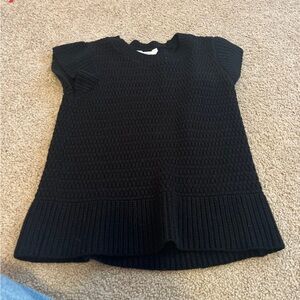 Time and Tru Black Textured Knit Top